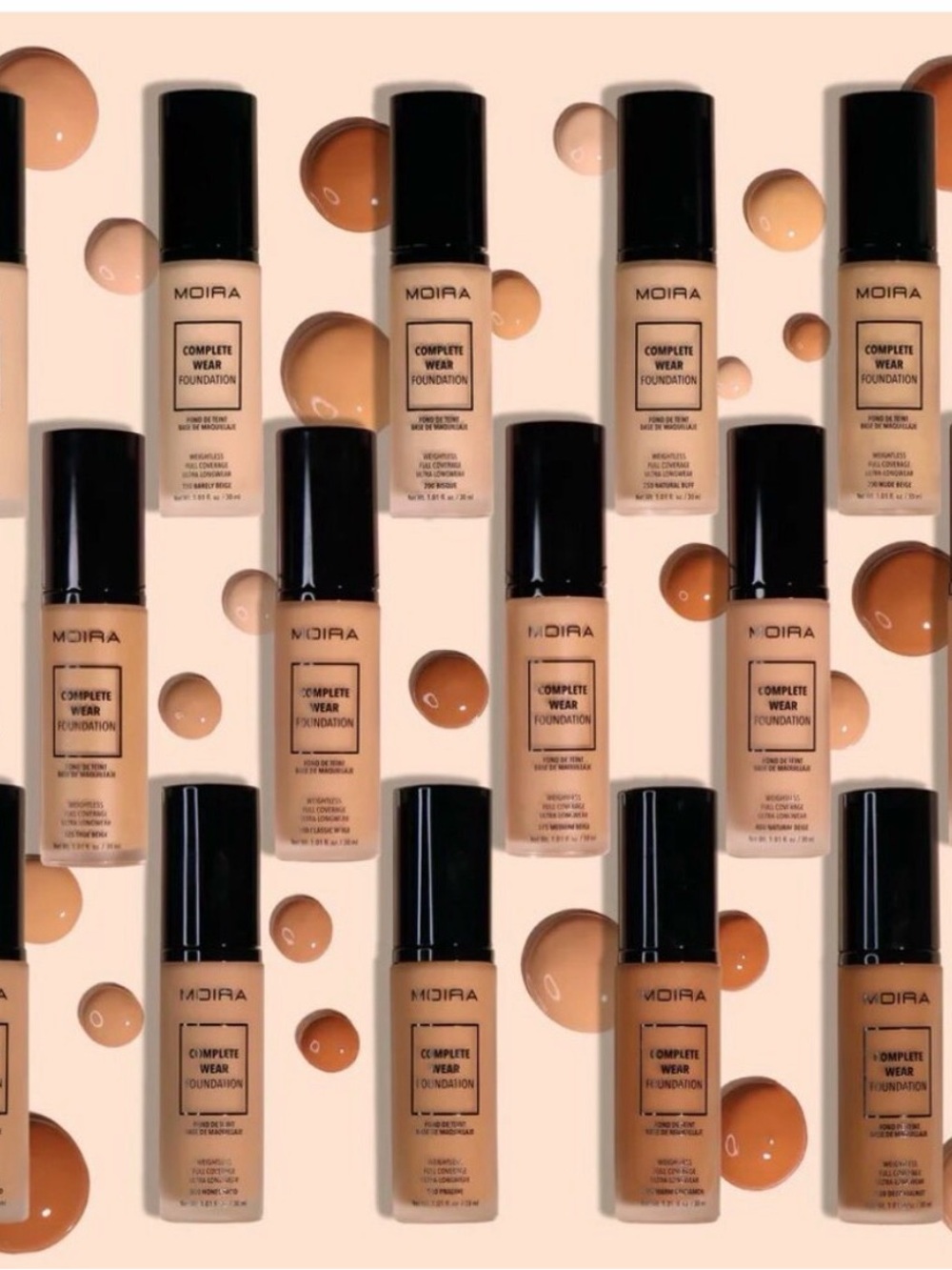 Moira Complete Wear Foundation Ultra Coverage Weightless - #275 Light Beige